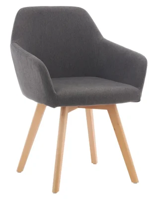 Cenová Bomba Designové křeslo, tmavě šedá/buk, CLORIN 2 NEW