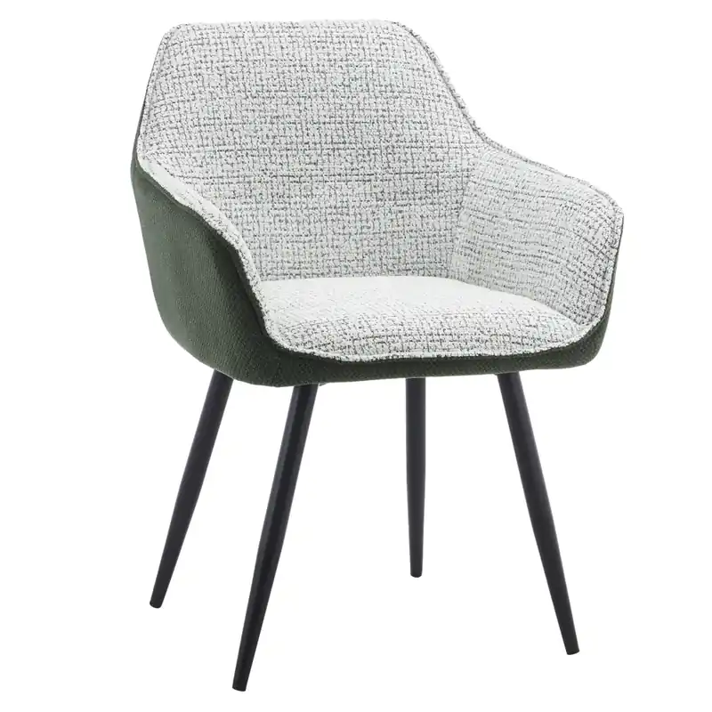 Designové křeslo, zelená/světle šedý melír/černá, KATŘEL Horká Nabídka