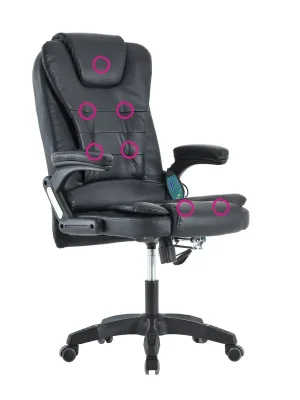 Kancelářské křeslo s funkcí masáže, černá, TYLER NEW Oblíbený