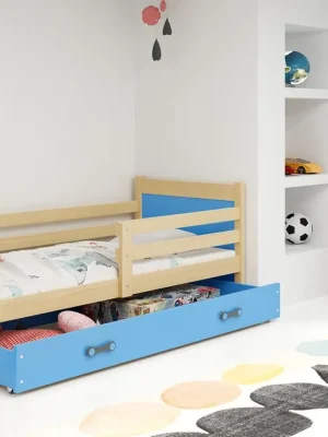 Vrácení Zdarma Postel Riky 90x200 borovice/modrá