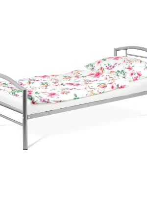 Jednolůžková postel 94x207cm, kov, stříbrná, BED-1900 SIL Autentický