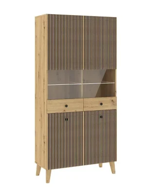 Výhodná Nabídka Vitrína 4D ELIZONDO dub artisan