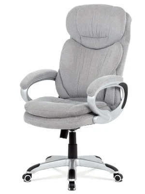 Výprodej Kancelářské křeslo, houpací mechanismus, stříbrná látka, KA-G198 SIL2