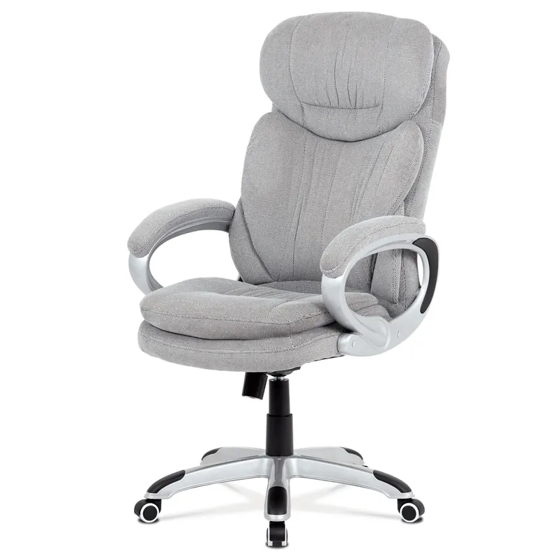 Výprodej Kancelářské křeslo, houpací mechanismus, stříbrná látka, KA-G198 SIL2