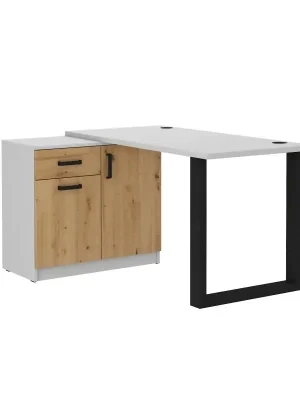 Horká Nabídka Psací stůl s komodou Matylda 130 dub artisan/sv.šedá