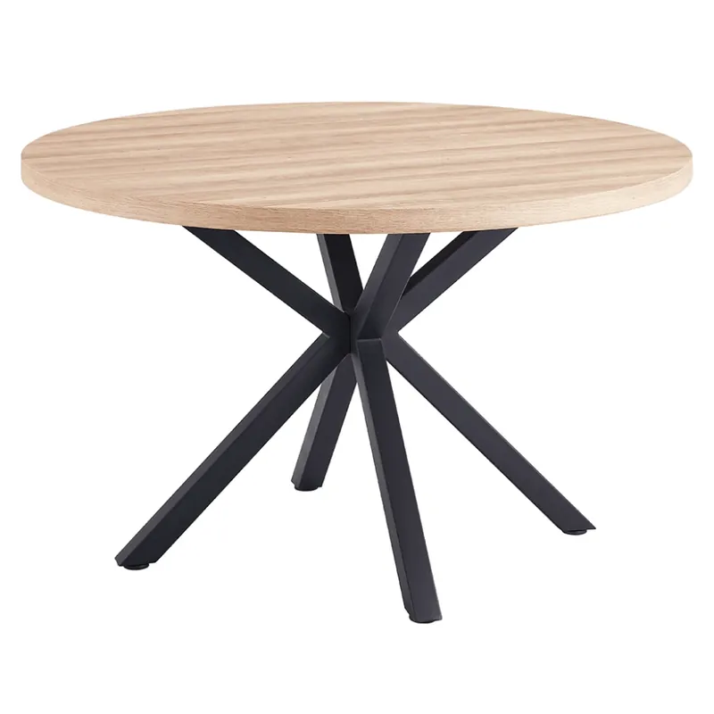 Jedálenský stůl, dub sonoma / čierna, průměr 120 cm, MEDOR Víkendová Akce