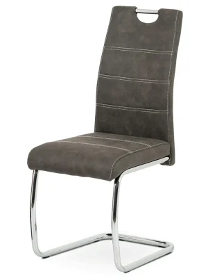 Jídelní židle, šedá, látka, HC-483 GREY3 Dokud Zásoby Vydrží