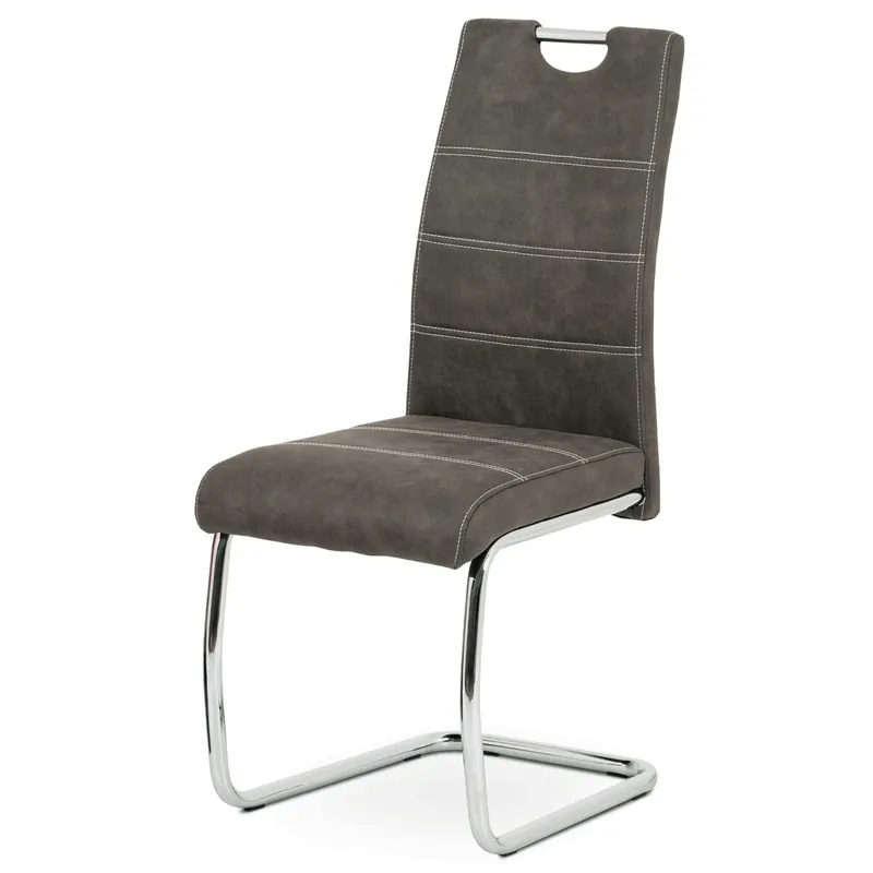 Jídelní židle, šedá, látka, HC-483 GREY3 Dokud Zásoby Vydrží