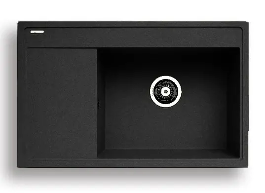 Pyragranitový dřez CAMEA 1B 1D RH (79x50) black Sezónní Sleva