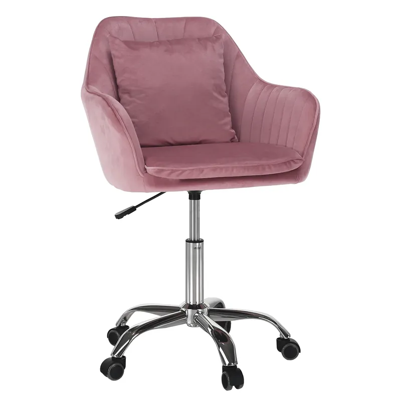 Horká Nabídka Kancelářské křeslo, růžová Velvet látka / chrom, KLIAN