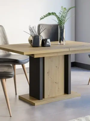 Horká Nabídka Jídelní rozkládací stůl JANGA artisan/černá