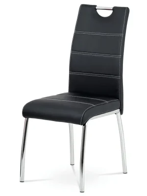 Levný Jídelní židle, černá, ekokůže, HC-484 BK