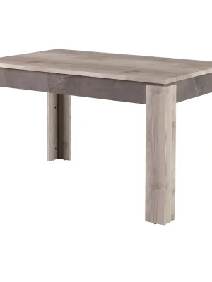 Jídelní rozkládací stůl, kaštan nairobi/onyx, 130-175x80 cm, JESI NEW Aktuální