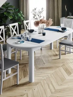 Akční Cena Jídelní stůl rozkládací SAPRI bílá