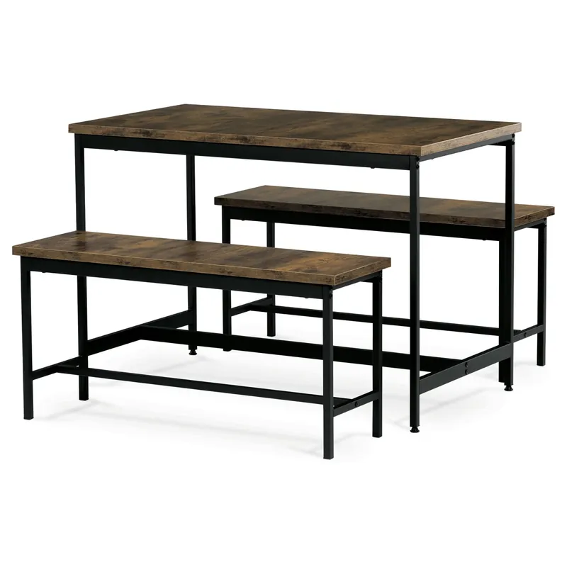 Speciální Cena Jídelní set s 2 židlemi, 110x60x75cm, mdf, old wood, AUT-G1175 OLW