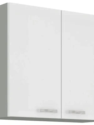 Koupit Online Kuchyňská skříňka Bolzano 80 G 72 2F bílý lesk/šedá