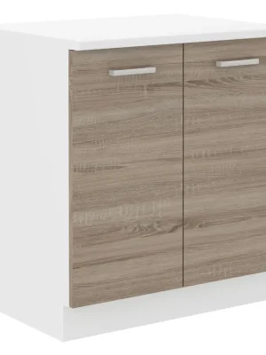 Kuchyňská skříňka Dalton 80-D-2F-ZB bílá/dub sonoma truffle Nejlepší Volba