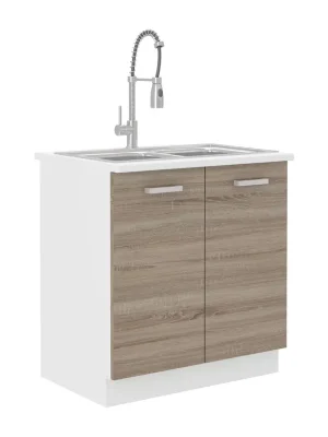 Kuchyňská skříňka Dalton 80-ZL-2F-ZB bílá/dub sonoma truffle Dokud Zásoby Vydrží