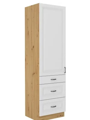 Kuchyňská skříň Stipe 60 DKS 210 3S 1F bílá/dub artisan Expresní Doručení