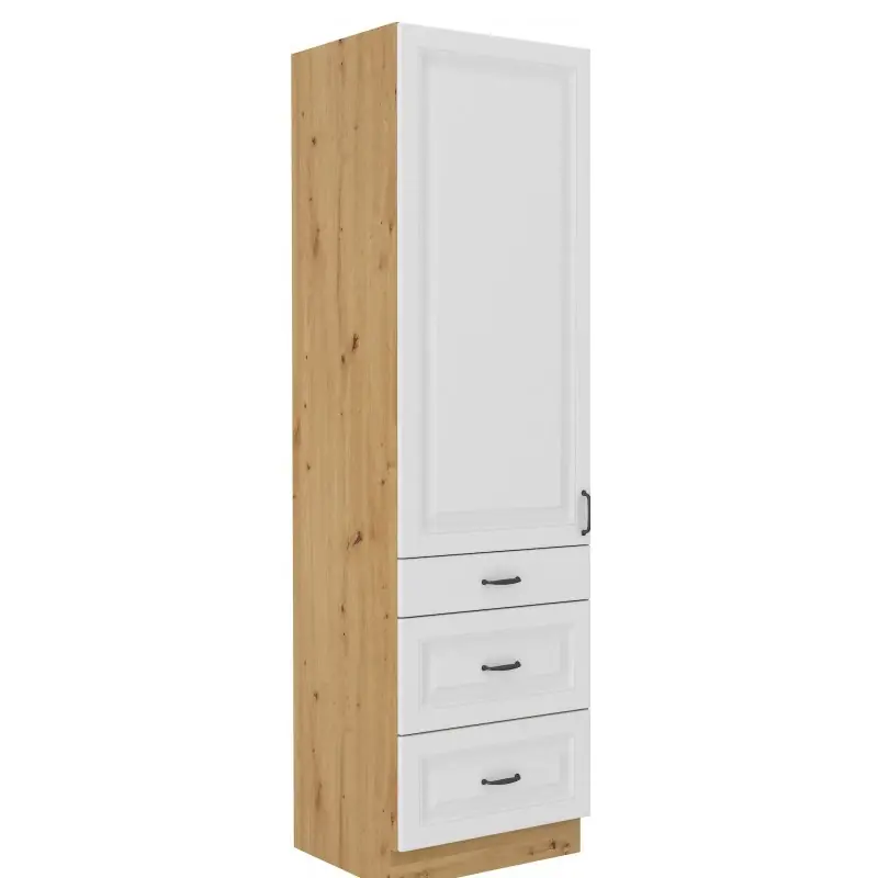 Kuchyňská skříň Stipe 60 DKS 210 3S 1F bílá/dub artisan Expresní Doručení