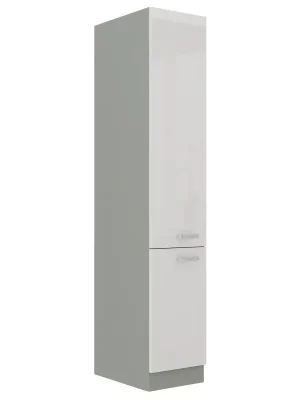 Kuchyňská skříň Bolzano 40 DK 210 2F bílý lesk/šedá Časově Omezené