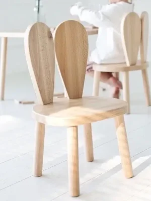 BUNNY dětská židle s oušky, hnědá Vysoce Kvalitní