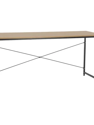 Finální Výprodej Psací stůl, dub / černá, 150x60 cm, MELLORA