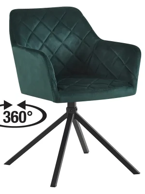 Cenový Hit Jídelní židle SINES zelený samet