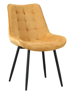 Horká Nabídka Jídelní židle TRIX 2 žlutý velvet