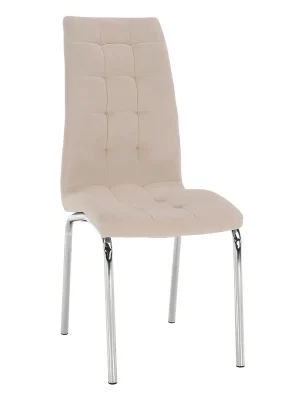 Jídelní židle, béžová Dulux / chrom, GERDA NEW Koupit Online