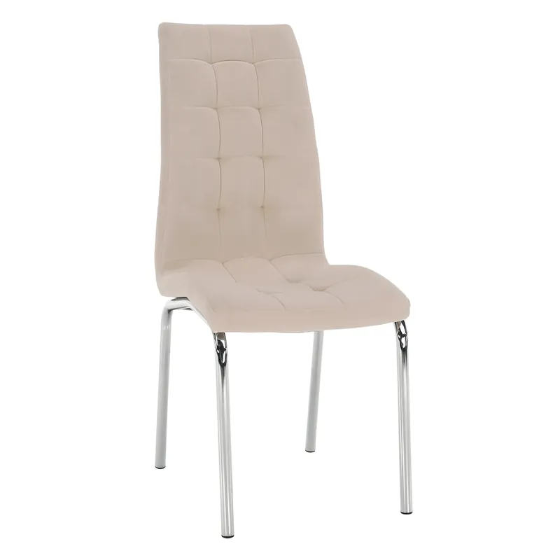 Jídelní židle, béžová Dulux / chrom, GERDA NEW Koupit Online