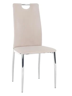Jídelní židle, béžová Dulux Velvet látka / chrom, OLIVA NEW Objednat Nyní