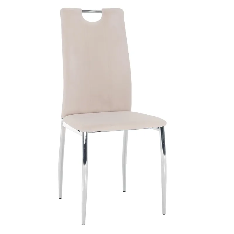 Jídelní židle, béžová Dulux Velvet látka / chrom, OLIVA NEW Objednat Nyní