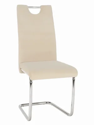 Cenová Bomba Jídelní židle, béžová Dulux Velvet látka, ABIRA NEW