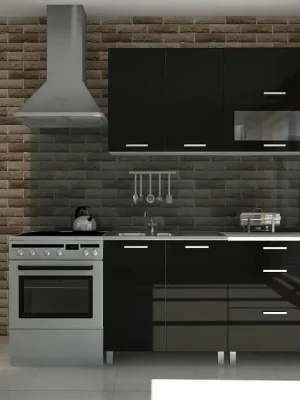 Finální Výprodej Kuchyňská linka Timothy RLG 180 černý lesk
