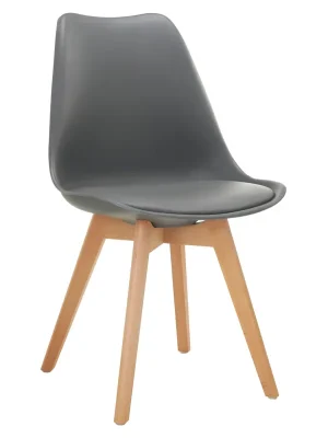 Cenově Výhodný Židle, šedá/buk, BALI 3 NEW
