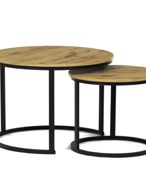 Konferenční stolek 70x70x51cm, mdf, divoký dub, CT-X7122 OAK Nejlepší Volba