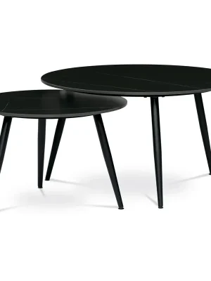 Konferenční stolek 80x80x45cm, slinutá keramika, mramor, AHG-403 BK Cenový Hit