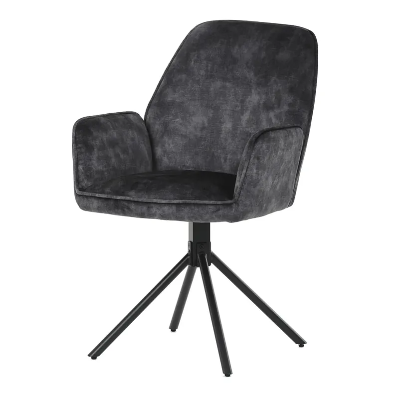Akce Jídelní židle, černá, sametová látka, HC-511 BK4