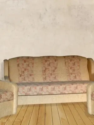Levný Sedací souprava Ušák 3F+1+1 Platan žlutá