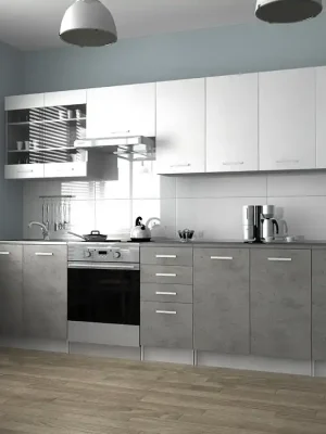 Kuchyňská Linka Pamis 320/260 bílá/beton Cenová Bomba