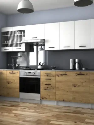 Kuchyňská Linka Pamis 320/260 bílá/dub artisan Sleva