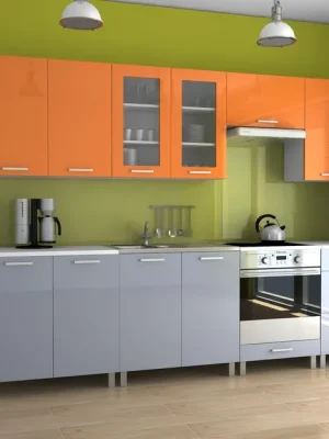 Dokud Zásoby Vydrží Kuchyňská linka Parkour KRF 260 oranžový/šedý lesk
