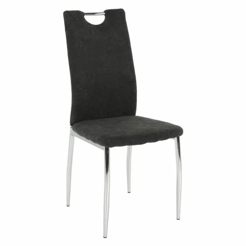 Jídelní židle, hnědošedá látka / chrom, OLIVA NEW Vrácení Zdarma