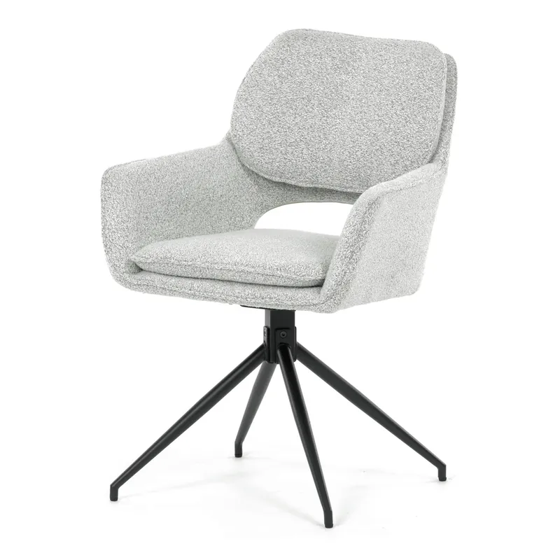 Jídelní židle, krémová, látka bouclé, DCH-T1156 CRM2 Expresní Doručení