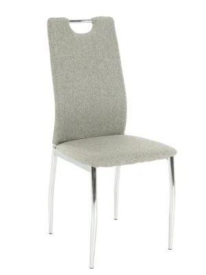 Cenová Bomba Jídelní židle, látka béžový melír / chrom, OLIVA NEW