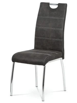 Jídelní židle, šedá, látka vintage, HC-486 GREY3 Vrácení Zdarma