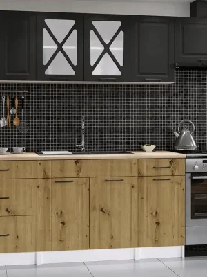 Vysoce Kvalitní Kuchyňská linka Magda 240/180 grafit/artisan MAT