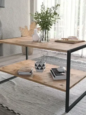 Konferenční stolek MAYER 90 borovice/černá Must-Have