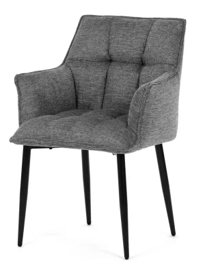 Zlevněný Jídelní židle, šedá, látka, DCH-J2139 GREY2